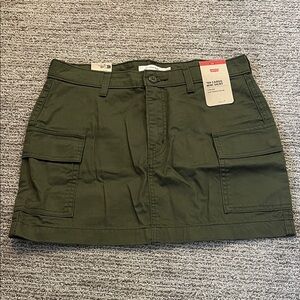 Levi's Dark Green Cargo Mini Skirt